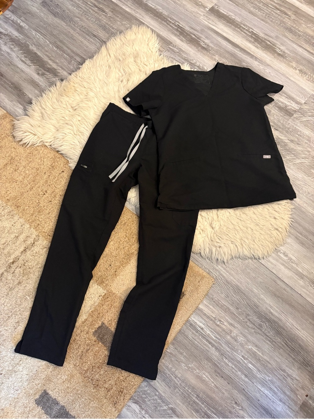 FIGS Black Women's Scrub Set Pants & Top size small